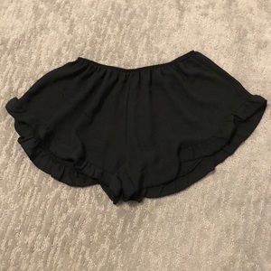 Black flowy shorts